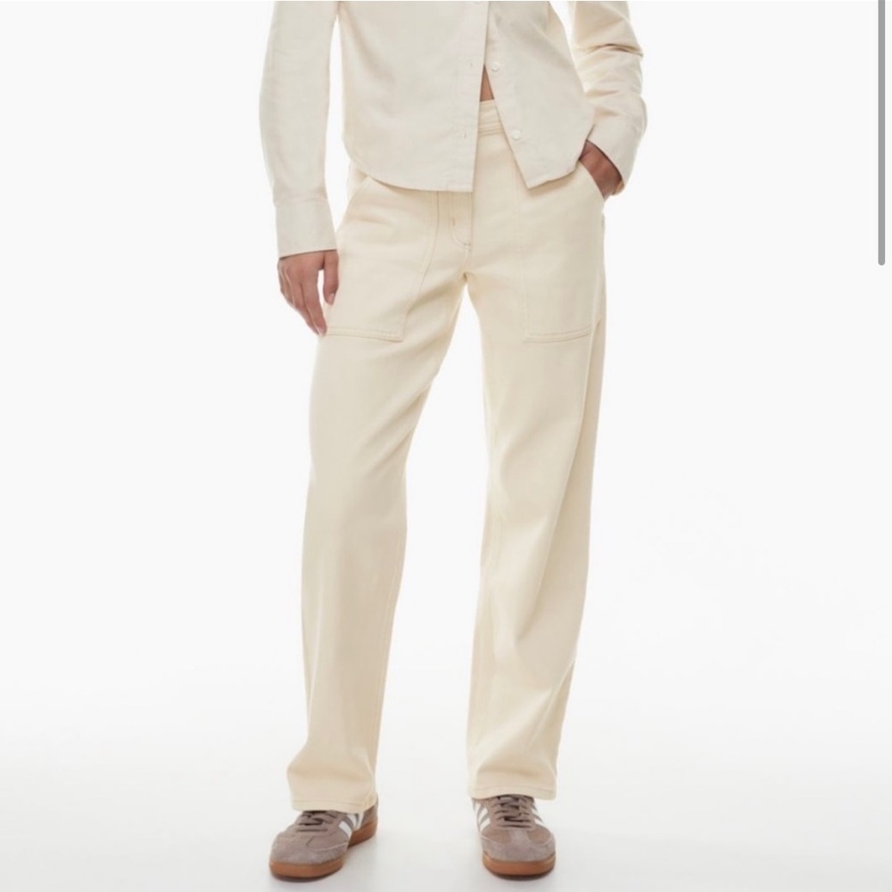 Aritizia Wilfred Free Modern Utility Pant in Cream